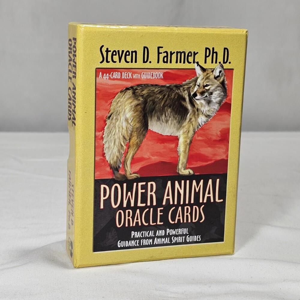 Power Animal Oracle Cards - Steven D. Farmer 44 Card Deck With Book - Picture 3 of 3